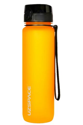 3038 Turuncu Büyük Boy 28 cm 1000 ml 1 litre Su Matarası Bpa Koku Sızdırma Yok 3038 Turuncu