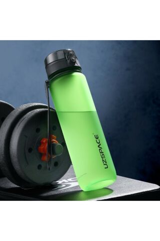 3038 Yeşil Büyük Boy 28 cm 1000 ml 1 litre Su Matarası Bpa Koku Sızdırma Yok 3038 Yeşil