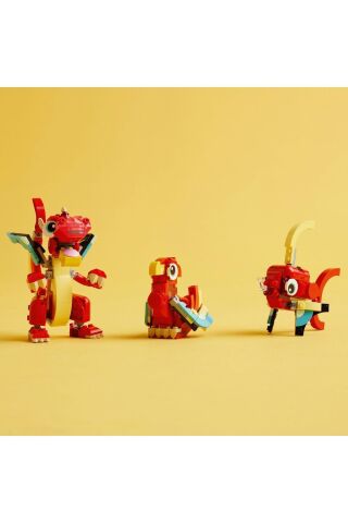 ® Creator 3’ü 1 Arada Kırmızı Ejderha 31145 - 6+ Yaratıcı Oyuncak Yapım Seti (149 Parça)