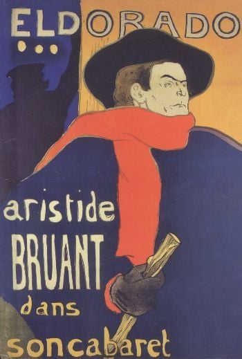 Floria Henri de Toulouse Lautrec Eldorado Aristide Bruant A6 Sert Kapak Ciltli Defter