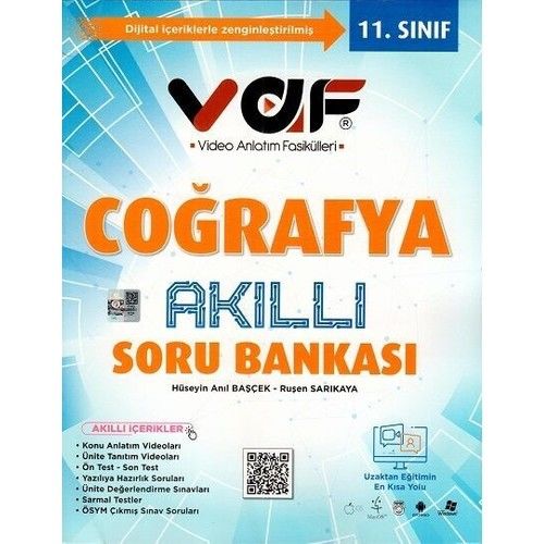 Vaf Yayınları 11. Sınıf Coğrafya Akıllı Soru Bankası