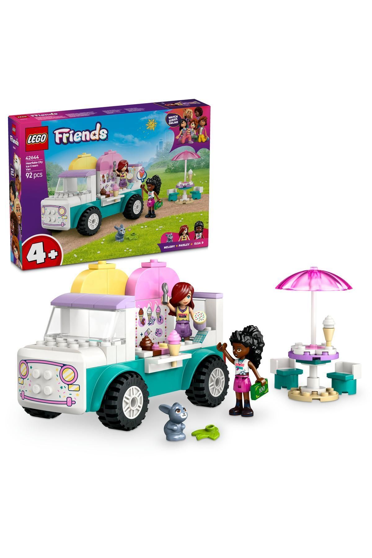 ® Friends Heartlake City Dondurma Kamyonu 42644 - 4+ Oyuncak Yapım Seti (92 Parça)