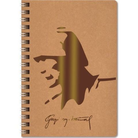 Keskin Color Funky Atatürk 16.5x22.5 Sert Kapak 100 Yaprak Kareli Defter
