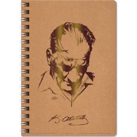 Keskin Color Funky Atatürk 16.5x22.5 Sert Kapak 100 Yaprak Kareli Defter