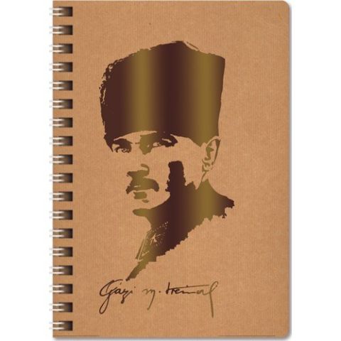 Keskin Color Funky Atatürk 16.5x22.5 Sert Kapak 100 Yaprak Kareli Defter