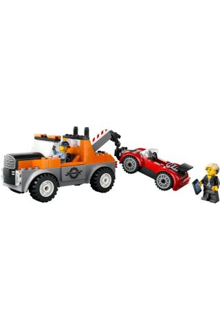 ® City Çekici Kamyon ve Spor Araba Tamiri 60435 - 4+ Yaratıcı Oyuncak Yapım Seti (101 Parça)