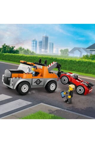 ® City Çekici Kamyon ve Spor Araba Tamiri 60435 - 4+ Yaratıcı Oyuncak Yapım Seti (101 Parça)