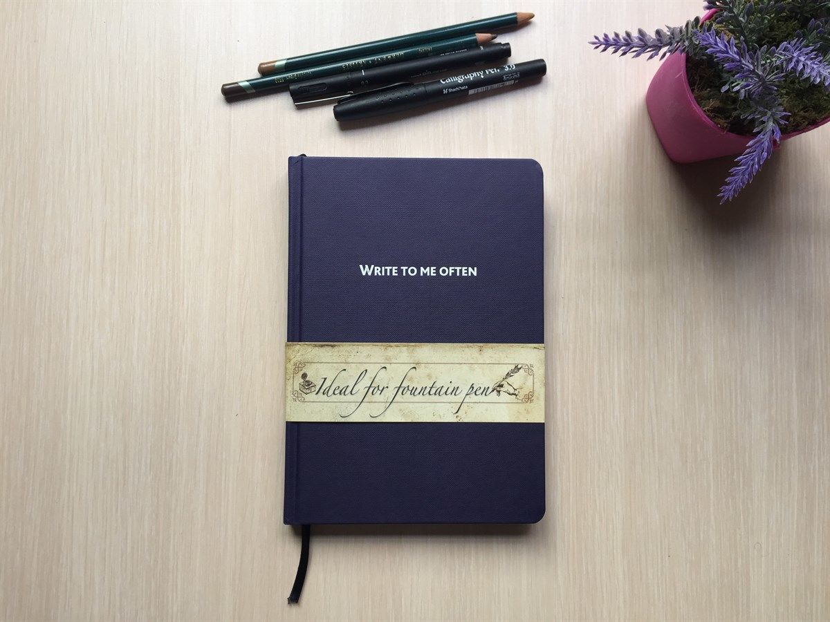 The Container Write To Me Often 15x21cm 192 Sayfa 120Gr  - Koyu Mavi Sert Kapak Defter