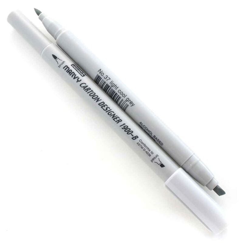 Marvy Uchida Grafi̇k Markör Kalemi̇ Light Cool Grey No:37