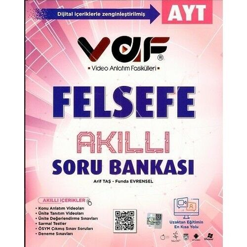 Vaf Yayınları AYT Felsefe Akıllı Soru Bankası