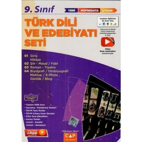Çap Yayınları 9. Sınıf Türk Dili ve Edebiyatı Anadolu Seti
