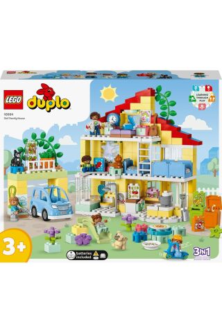 ® DUPLO® 3’ü 1 Arada Aile Evi 10994 - 3+ Eğitici Oyuncak Yapım Seti (218 Parça)