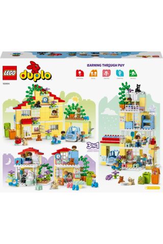 ® DUPLO® 3’ü 1 Arada Aile Evi 10994 - 3+ Eğitici Oyuncak Yapım Seti (218 Parça)