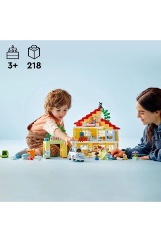 ® DUPLO® 3’ü 1 Arada Aile Evi 10994 - 3+ Eğitici Oyuncak Yapım Seti (218 Parça)