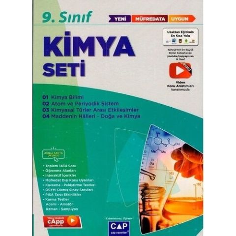 Çap Yayınları 9. Sınıf Kimya Anadolu Seti