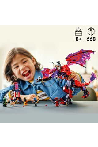 ® NINJAGO® Thunderfang Kaos Ejderhası 71832 - 8+ Yaratıcı Oyuncak Yapım Seti (668 Parça)