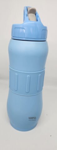 Bear&Dear Soft Mavi Renk 830ML Pipetsiz Çelik Matara