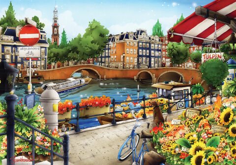 Ks Games Village Amsterdam 500 Parça Puzzle