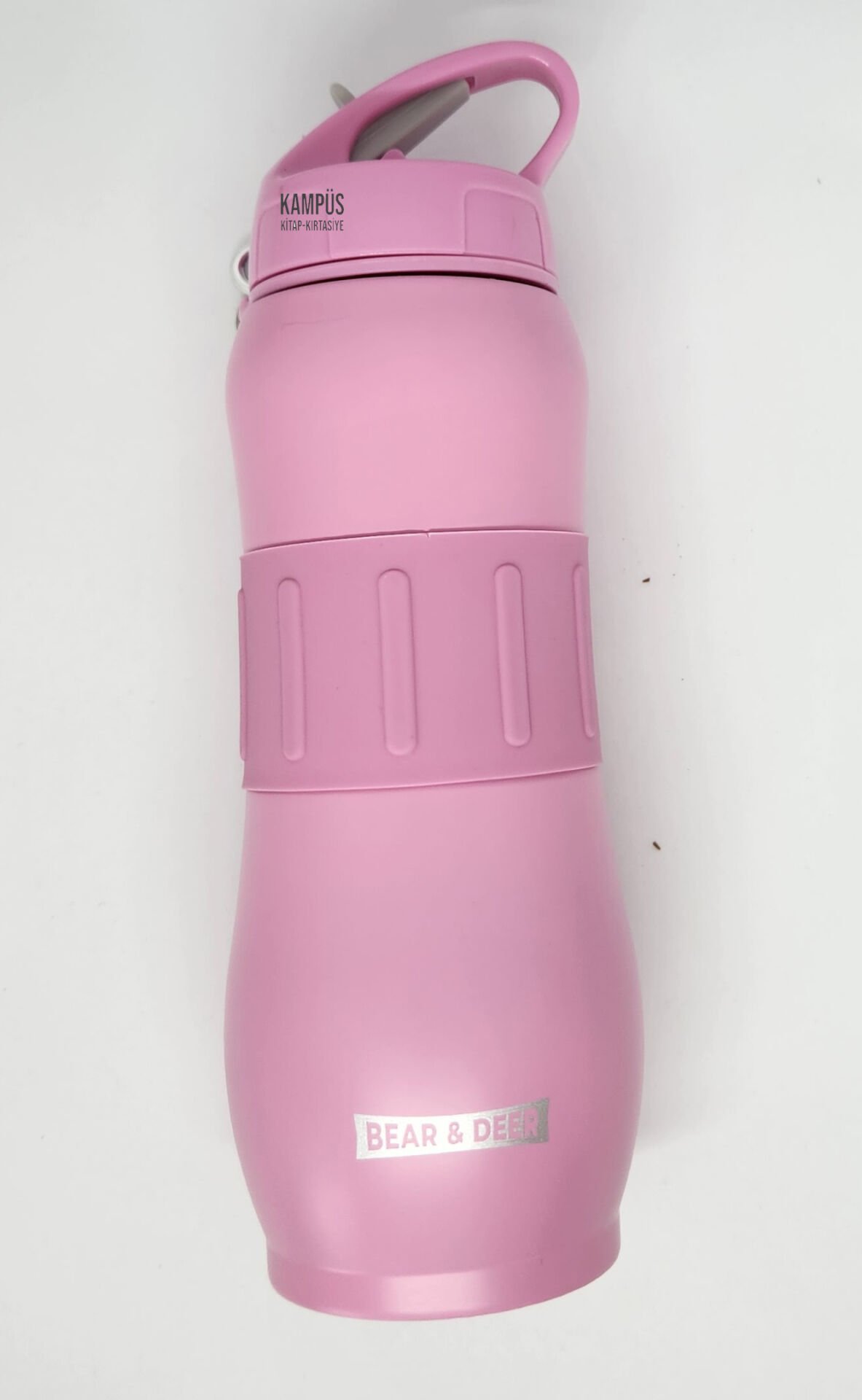 Bear&Dear Soft Pembe Renk 830ML Pipetsiz Çelik Matara
