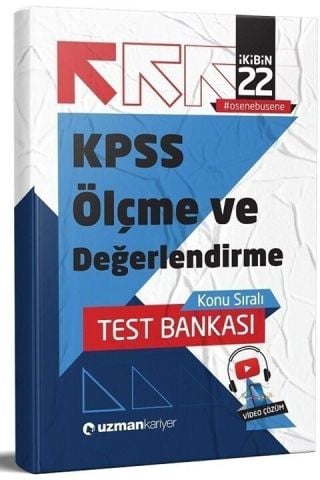 Uzman Kariyer 2022 KPSS Eğitim Bilimleri Ölçme ve Değerlendirme Test Bankası Yaprak Test