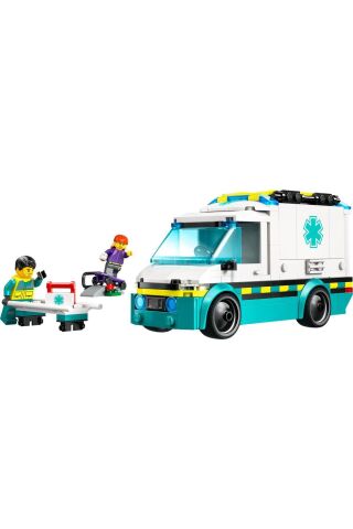 ® City Acil Yardım Ambulansı 60451 - 5+ Yaratıcı Oyuncak Yapım Seti (184 Parça)