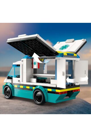 ® City Acil Yardım Ambulansı 60451 - 5+ Yaratıcı Oyuncak Yapım Seti (184 Parça)