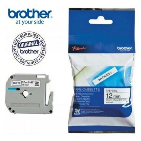 Brother P-Touch M-K631 M-TAPE 12 MM Sarı Üzerine Siyah Termal Etiket