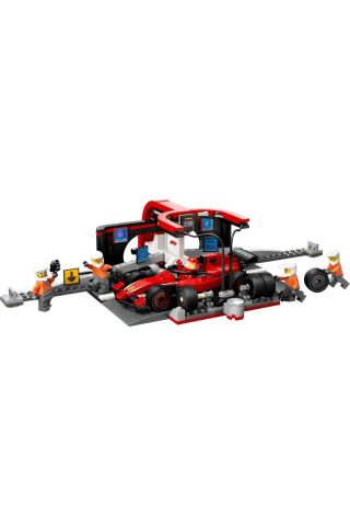 ® City Ferrari Arabalı F1® Pit Stop ve Pit Ekibi 60443 - 6+ Yaratıcı Oyuncak Yapım Seti (322 Pr)