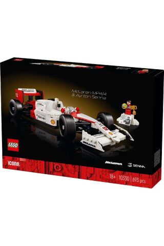 ® Icons McLaren MP4/4 ve Ayrton Senna 10330 - 18+ Yaratıcı Model Yapım Seti (693 Parça)