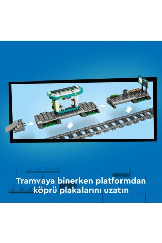 ® City Şehir Merkezi Tramvay İstasyonu 60423 - 7+ Yaratıcı Oyuncak Yapım Seti (811 Parça)