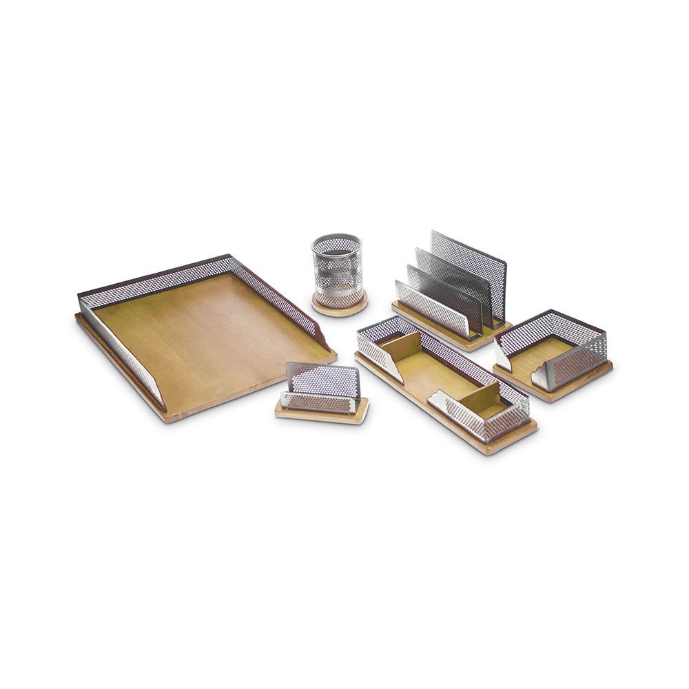 Mas Ahşaplı Metal Punch 6 Lı Set Gri