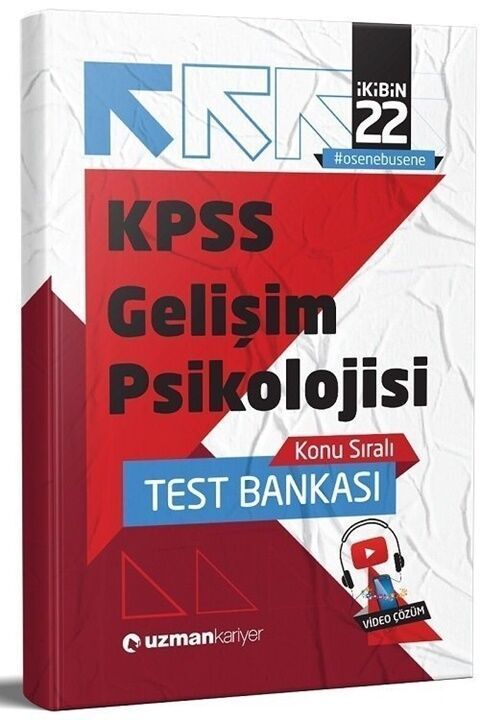 Uzman Kariyer 2022 KPSS Eğitim Bilimleri Gelişim Psikolojisi Test Bankası Yaprak Test