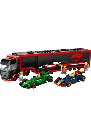 ® City RB20 ve AMR24 F1® Arabalı F1® Kamyonu 60445 - 8+ Yaratıcı Oyuncak Yapım Seti (1086 Parça)