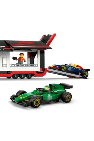 ® City RB20 ve AMR24 F1® Arabalı F1® Kamyonu 60445 - 8+ Yaratıcı Oyuncak Yapım Seti (1086 Parça)