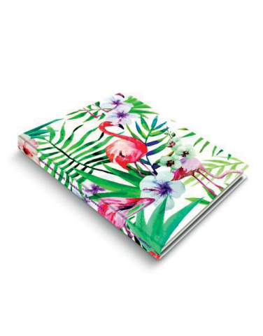Deffter Flamingo 14x20cm Çizgili Sert Kapak 96 Yaprak Ciltli Defter