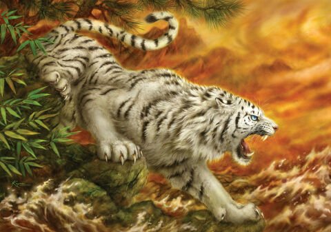 Ks Games Whi̇te Ti̇ger  1000 Parça Puzzle