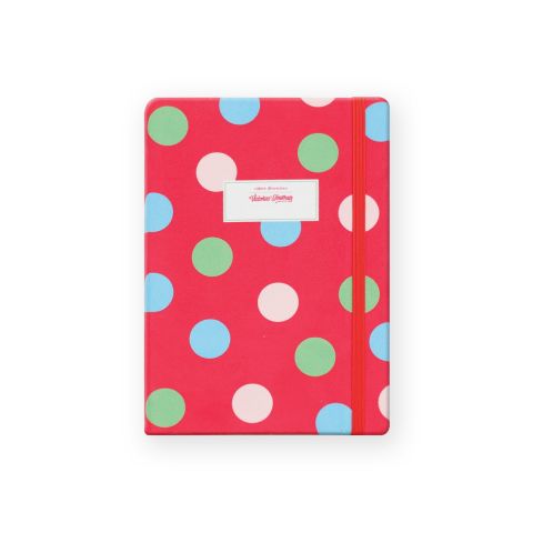 Victoria's Journals 14x20 Trendy Polka Dots Noktalı Sert Kapak Lastikli Defter