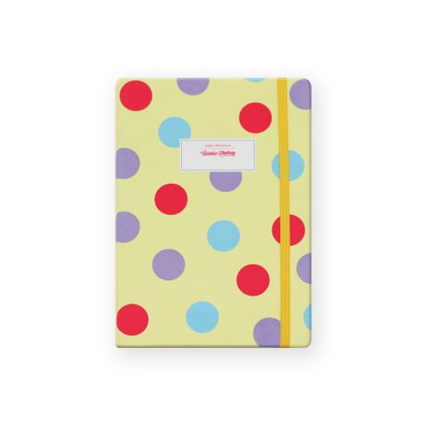 Victoria's Journals 14x20 Trendy Polka Dots Noktalı Sert Kapak Lastikli Defter