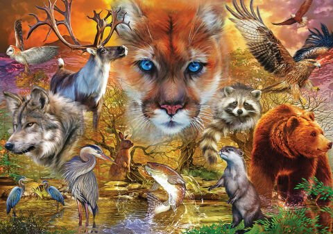 Ks Games North Ameri̇can Ani̇mals  1000 Parça Puzzle