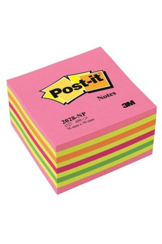Post-İt 2028-Np Küp Not, Gökkuşağı Pembe Tonları, 450 Yaprak, 76X76Mm