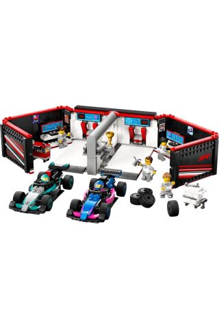® City F1® Garajı ve Mercedes-AMG ve Alpine Arabaları 60444 - 7+ Oyuncak Yapım Seti (678 Pr)