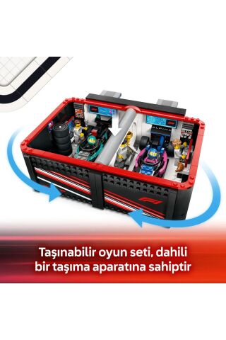 ® City F1® Garajı ve Mercedes-AMG ve Alpine Arabaları 60444 - 7+ Oyuncak Yapım Seti (678 Pr)