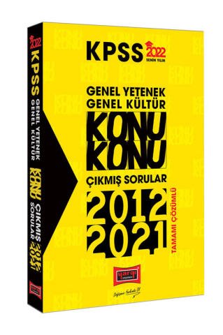 Yargı Yayınları 2022 KPSS GY GK Konu Konu Tamamı Çözümlü Çıkmış Sorular
