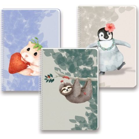 Keskin Color Jungle A4 80 Yaprak Kareli  Plastik Kapak Spiralli Defter