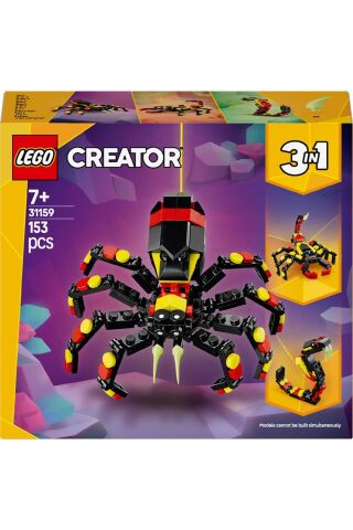 ® Creator 3’ü 1 Arada Vahşi Hayvanlar: Şaşırtıcı Örümcek 31159 - 7+ Oyuncak Yapım Seti (153 Pr)