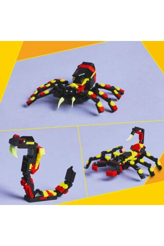 ® Creator 3’ü 1 Arada Vahşi Hayvanlar: Şaşırtıcı Örümcek 31159 - 7+ Oyuncak Yapım Seti (153 Pr)