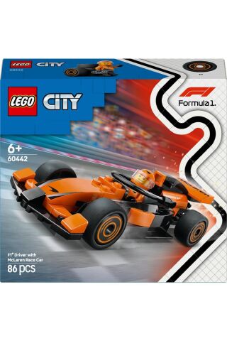 ® City McLaren Yarış Arabalı F1® Sürücüsü 60442 - 6+ Yaratıcı Oyuncak Yapım Seti (86 Parça)