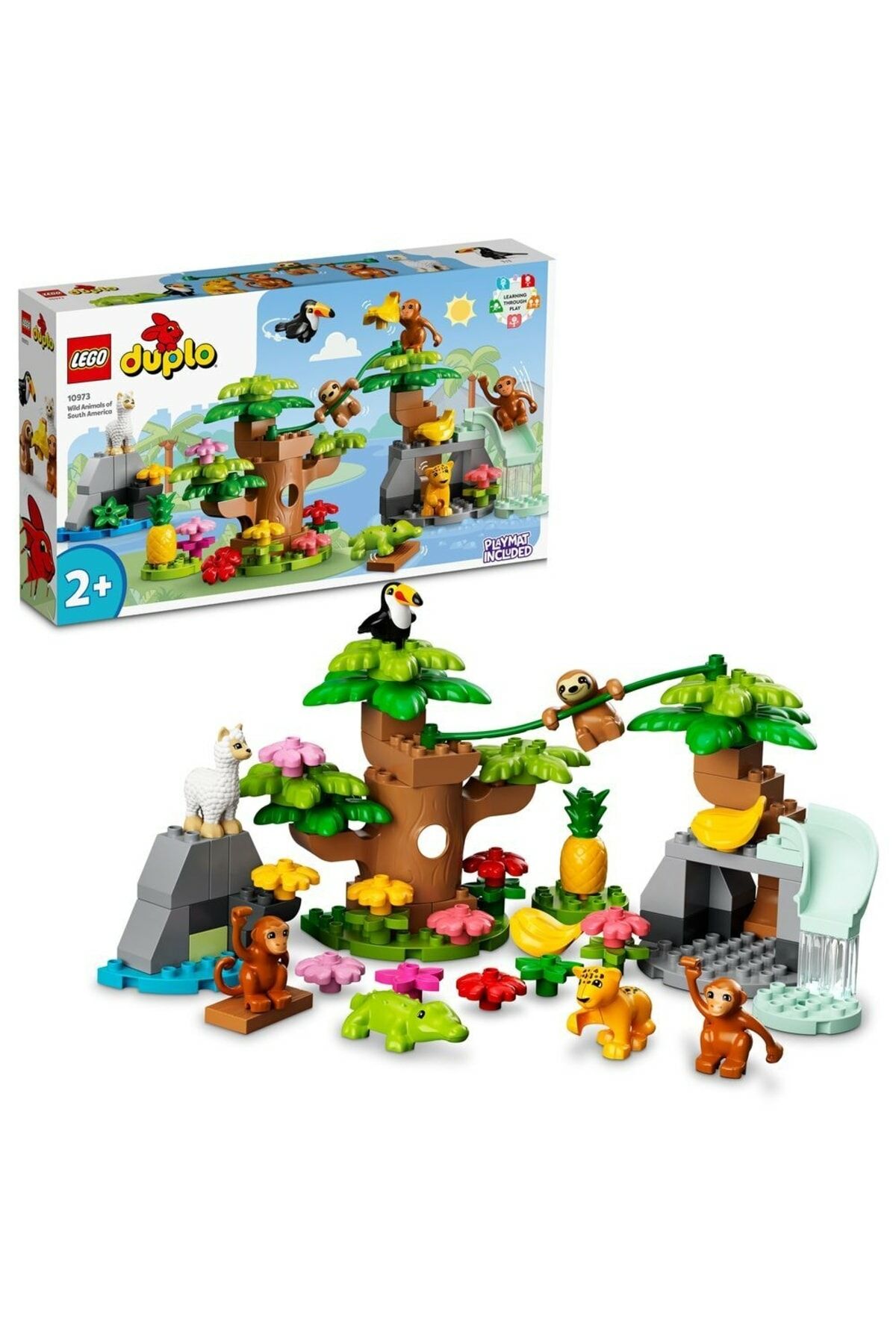 ® DUPLO® Vahşi Güney Amerika Hayvanları 10973 -2 Yaş ve Üzeri Çocuklar için Yapım Seti(71 Parça)