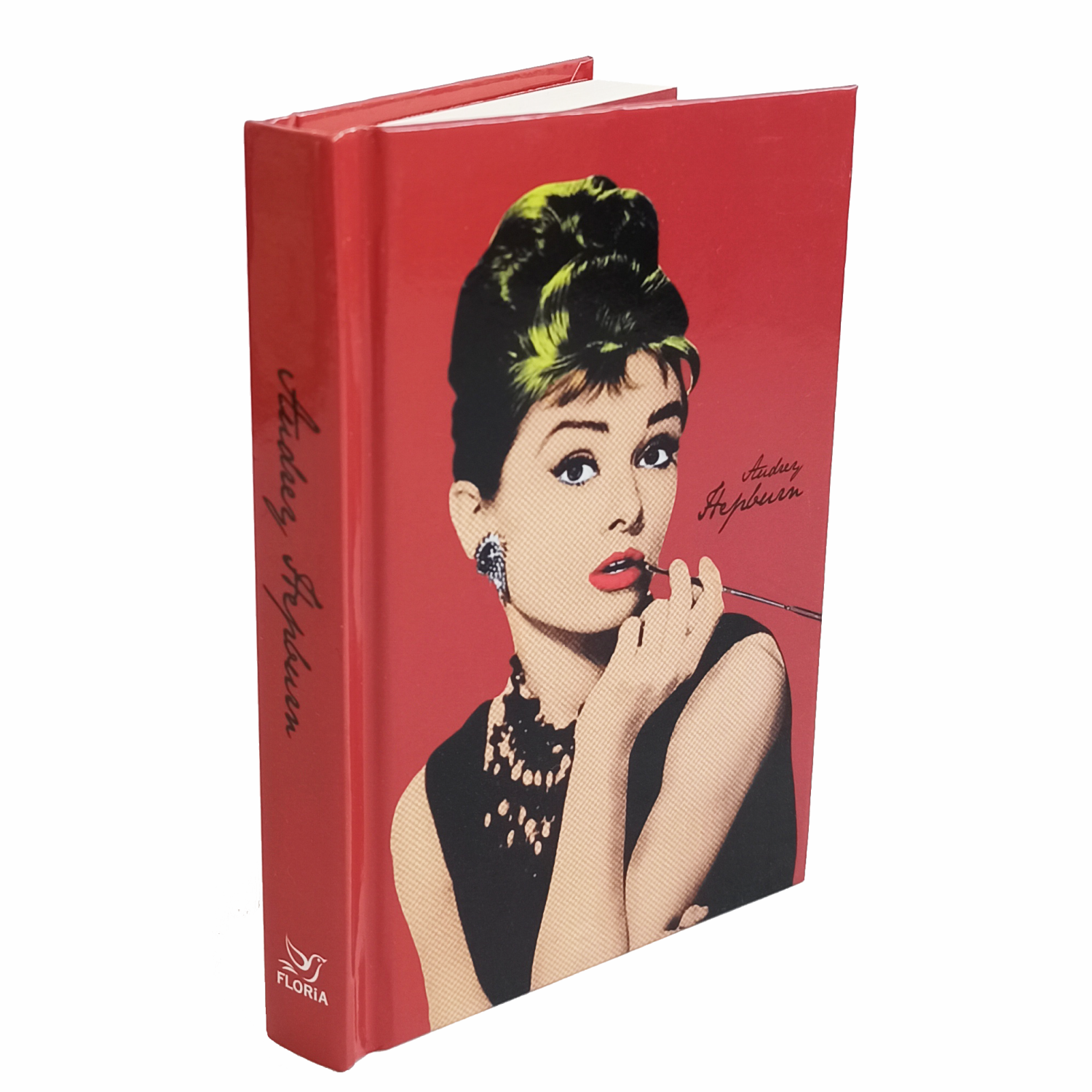 Floria 9x13,5 cm Audrey Hepburn Sert Kapak Çizgili Defter