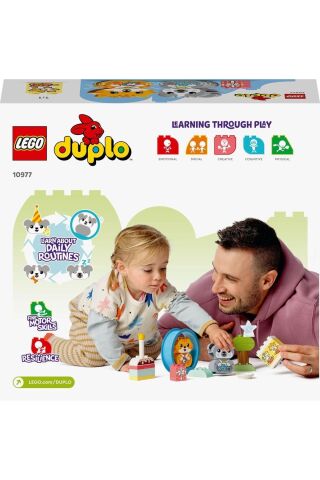 ® DUPLO® Sesli İlk Yavru Köpeğim ve Yavru Kedim 10977 -Evcil Hayvan Oyuncak Yapım Seti(22 Parça)
